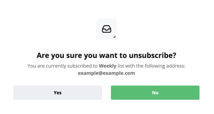 Unsubscribe for Unsolicited Emails